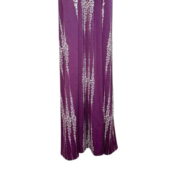 Jon & Anna Womens Floral Sleeveless Maxi Dress Purple White Large Fairy Bohemian - Picture 6 of 13